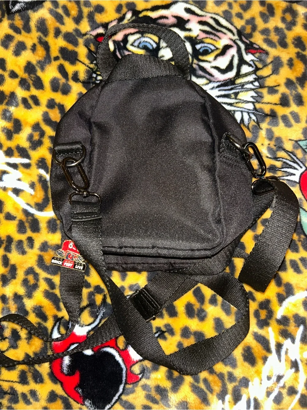 Airwalk Black Kids Mini Backpack with Neon Multicolor Logo